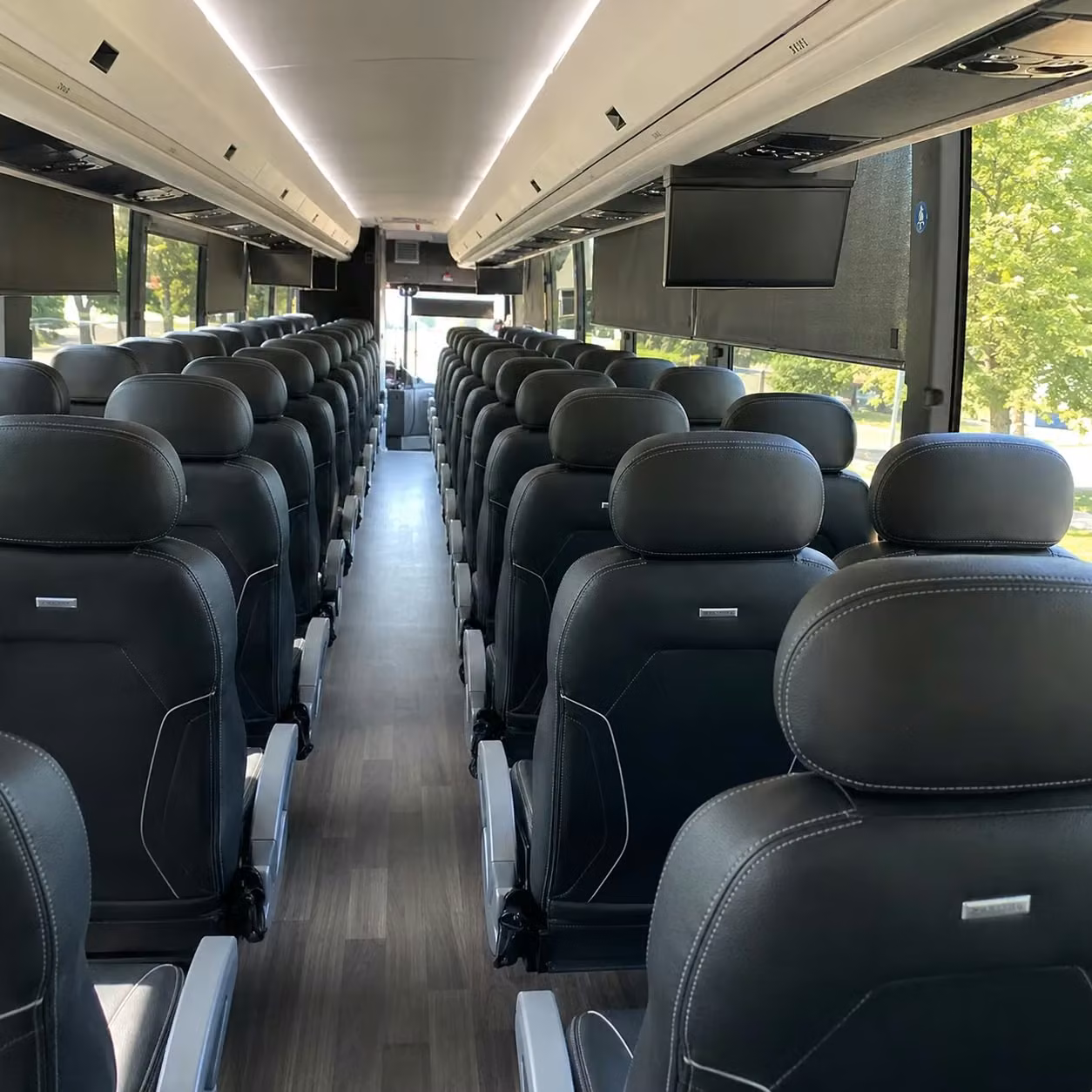 santa cruz charter bus interior
